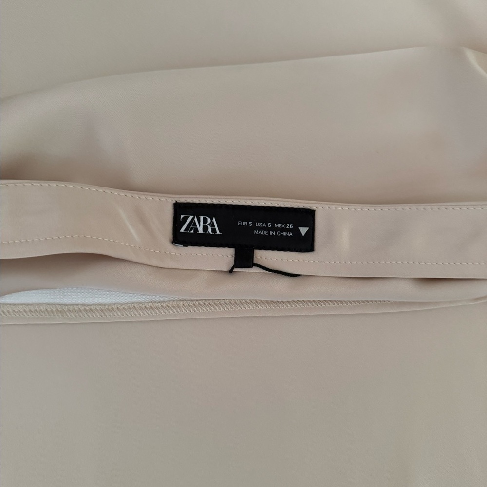 Zara Cream Silk Skirt - Picture 2 of 3